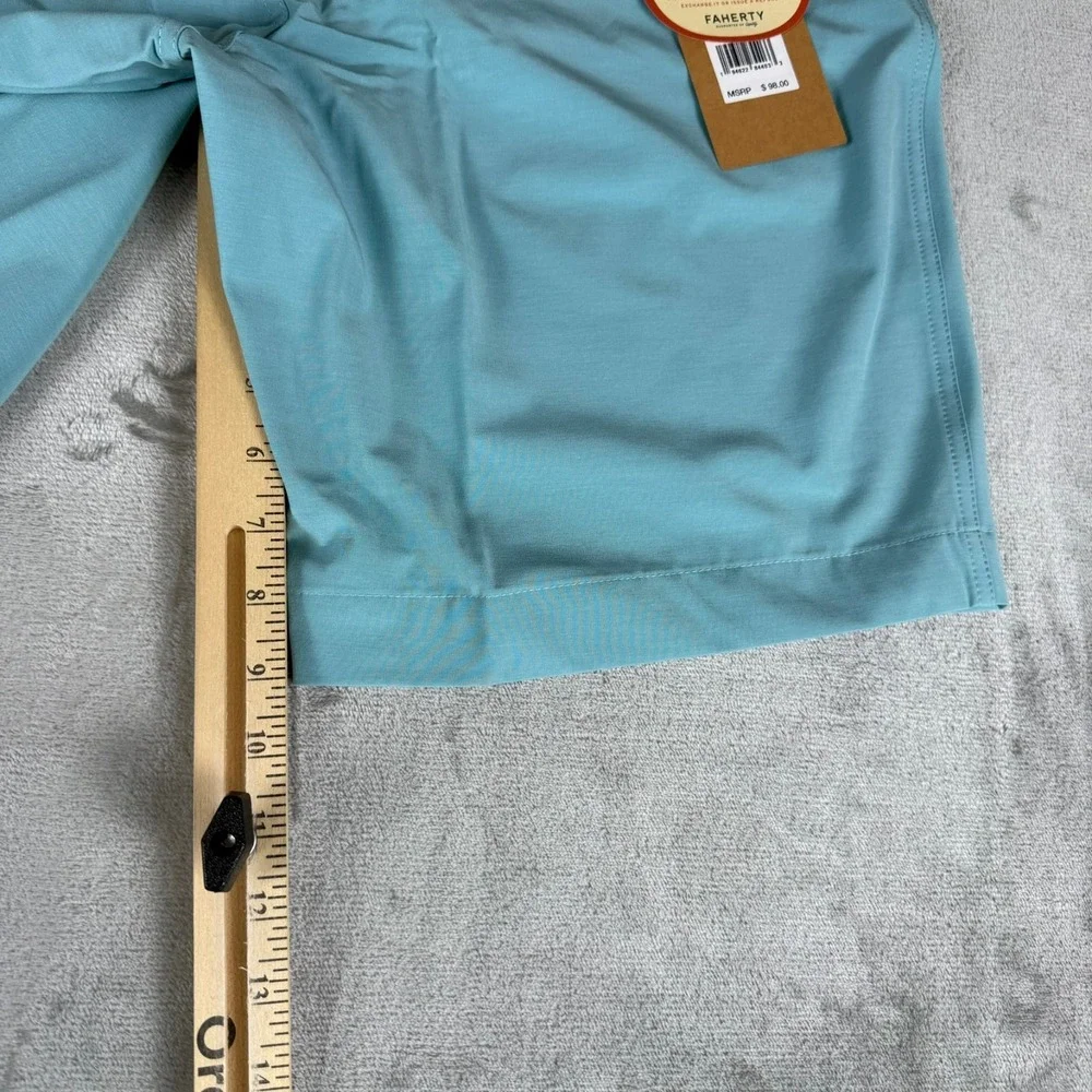 Faherty All-Day Shorts Mens 33 Turquoise Sky 9